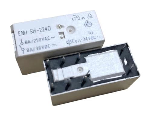 Relais EMI-SH-224D 24V 8A à 8 broches modèle 115F-2C pour circuit