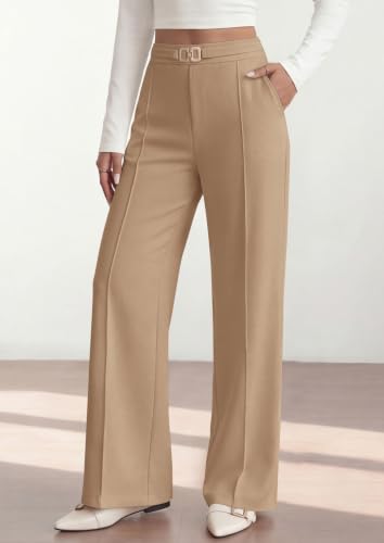 Image of PRETTYGARDEN Womens Dress Pants High Waisted Tailored Trousers