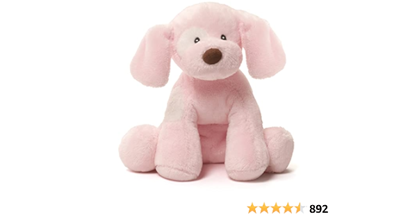 pink dog plush toy