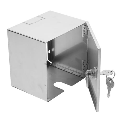 CONGARTENO Scatola Di Derivazione in Acciaio Inox Per Esterni Con Serratura Scatola Di Presa Elettrica Sicura Ed Elegante Facile Da Installare e Utilizzare Per Protezione e Durata