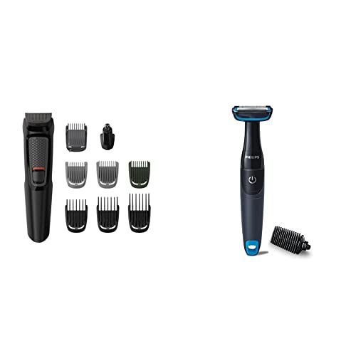 Image of PHILIPS Multi Grooming Kit Mg3710 /65, 9-In-1 (New Model), Face, Head And Body - All-In-One Trimmer & Bg1025 /15 Showerproof Body Groomer Electric Shaver For Men