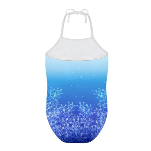 Image of Girls Christmas Halter Modest One Piece Swimsuit Hawaiian Summer Beach Swimwear 3-10 Years
