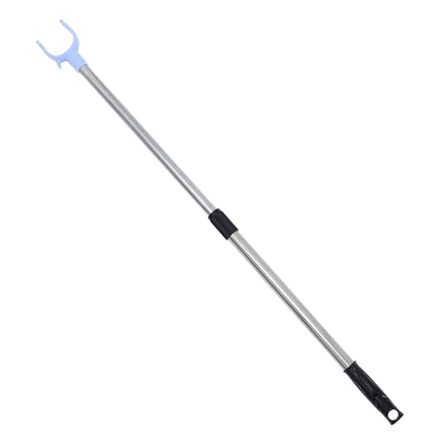BESPORTBLE Barra de Ropa Extensible de Acero Inoxidable 58-90 CM Horquilla Plástica para Armario, Perchero Telescópico Ajustable para Colgar Ropa y Cortinas en Uso Doméstico