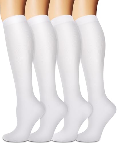 Image of Sooverki Compression Socks for Women and Men Circulation (3 /4 Pairs) is Best Support for Running Athletic Cycling Hiking