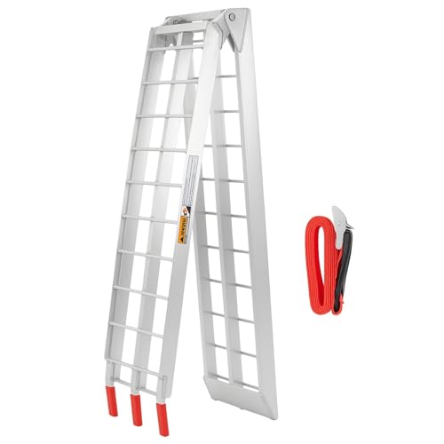 VENDAV Bike Ramp Aluminum Folding Loading Ramps 750 Lbs Capacity，7.5FT Portable Powersports Loading Ramps Truck Ramps Motorcycle Ramps for Trucks，Dirtbike.