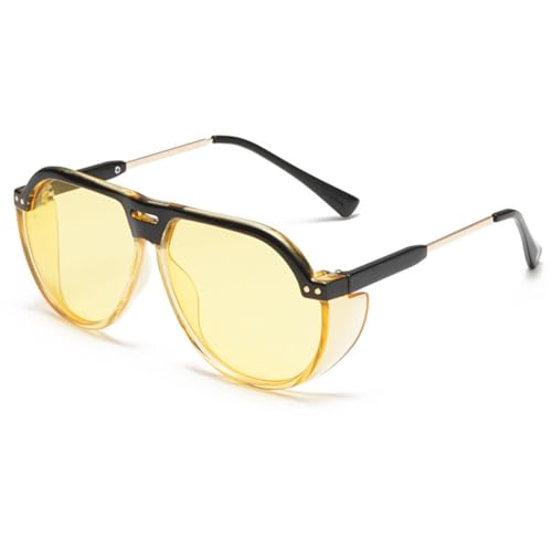 Lunettes de soleil femme jaune rondes MUTYNE pour vos terrasses et sorties d'été