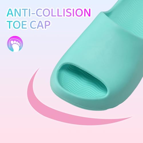 Image of Cloud Slides for Kids,Boys Girls Shower Slippers Bathroom Pool Sandals,Toddler Home House Open Toe Comfy Thick Sole Slippers,Summer Non-Slip Beach Shoes