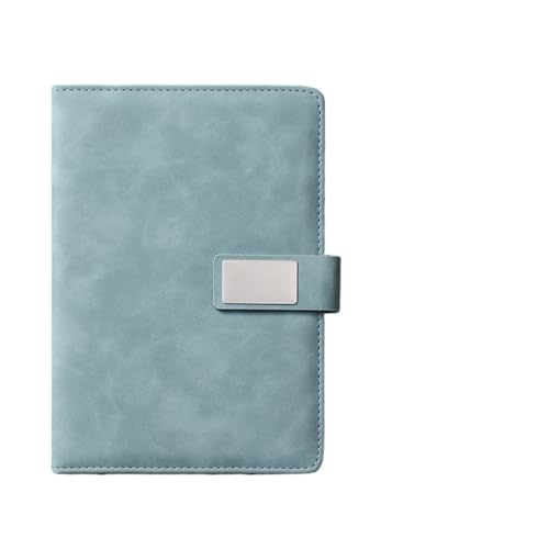TAIUTYUノート 2冊パック 厚手 シンプル ビジネス 収納 (B5,スカイブルー + 光沢のあるバックル + ペンホルダー)