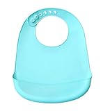 Material seguro e higiénico: los baberos de silicona están hechos de un material de silicona suave de grado alimenticio superior que no contiene BPA ni PVC, más duraderos, seguros y cómodos para su bebé y niño pequeño. 100% seguro para que su bebé muerda y no daña la piel