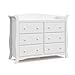Storkcraft Avalon 6 Drawer Universal Dresser, White