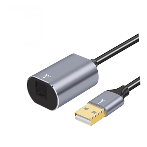 USB A to TOSLINK Optical Audio Adapter Unidirectional USB Type A to SPDIF Digital Converter S/PDIF Transmitter for Computer Laptop PC PS5/4 ONLY-Includes Fiber 3.3FT Optic Cable