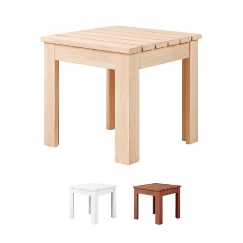 ALFORDSON Outdoor Wooden Side Desk for Adirondack Chair Bench, Durable Fir Wood Coffee Table for Patio Garden Porch Beach Armchair Lounge Seater, Lawn Furniture Tabletop, Wood