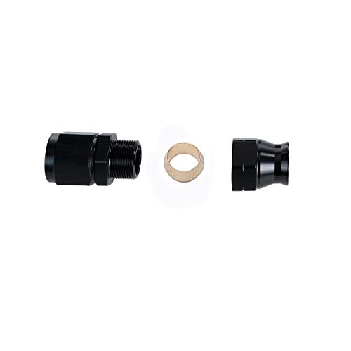 Ac Performance Aluminum Alloy -6 An Female To 3/8" Hardline Tube Fuel Fitting Compression Adapter Black #TOP1