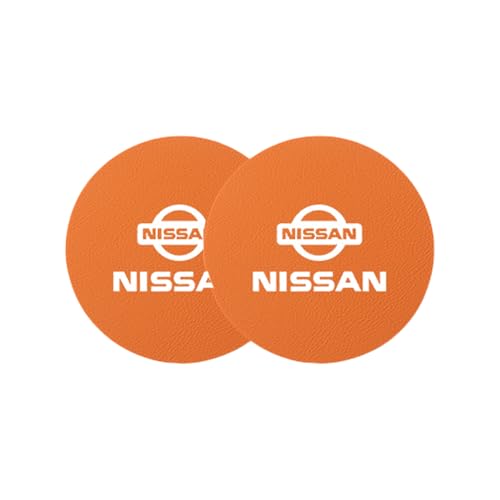 車用カップホルダーマット適合日産 ローグ SL/プラチナム,2個 PU素材 自動車エンブレム付き 耐久性に優れ、滑りにくく変形しにくい長持ちし繰り返し使用可能お手入れ簡単 保護性能シンプルでプロフェッショナルなデザイン極端な温度にも耐える家庭やオフィス環境