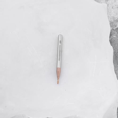 Image of 2Pcs 1.5mm Ball Nose End Mill AlTiN Coated HRC55 Tungsten Carbide for CNC Engraving