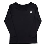 [ルコックスポルティフ] モダン レディース インナー ラウンドネック 長袖 (Mサイズ/Lサイズ/LLサイズ) (ピンク/ブラック/チャコール) 572 ブラック