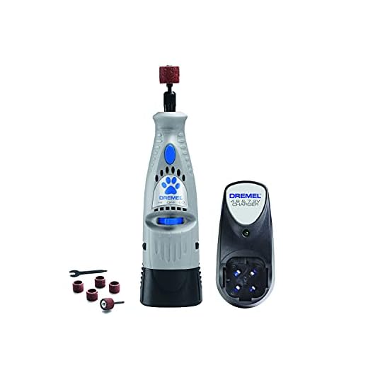 Dremel 7300-PT 4.8V Cordless Pet Dog Nail Grooming & Grinding Tool, Safely & Humanely Trim Pet & Dog Nails, Grey