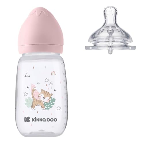 Kikkaboo Biberón Savanna 310ml Tetina Silicona Tamaño M Anticólico Desde 6 Meses, colores:rosa Kikkaboo Biberón Savanna 310ml Tetina Silicona Tamaño M Anticólico Desde 6 Meses, colores:rosa