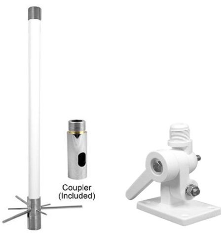 Combo of Wilson Dual Band Marine Antenna 301130 and Marine Antenna Mount 901119 Combo of Wilson Dual Band Marine Antenna 301130 and Marine Antenna Mount 901119