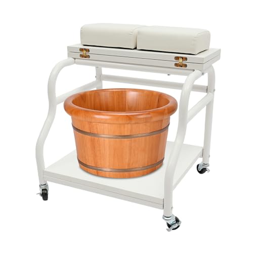 Reposapiés plegable con ruedas para spa de pies miniatura 5