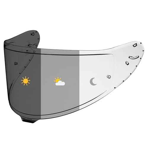 Everalo Visera Casco Compatible con Shoei Nxr 2 - Z8 - X15 - xSPR Pro - Cwr-f2 - Pantalla Nxr2 Pinlock Listo - Antivaho y Antirrayado (Fotocromático)