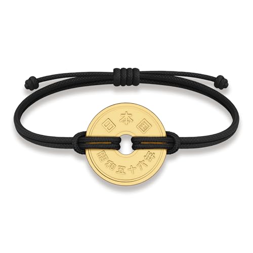 Image of HOBBY OF KINGS Good Luck Coin Bracelet | 18k Gold Plated Wristband | Handmade Jewelry for Collectors and History Lovers