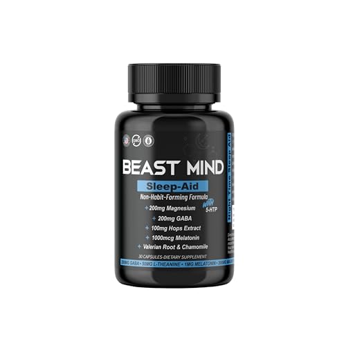 Want A Bump Non-Habit Forming Sleep Aid: Wake Up Refreshed - Powerful Formula with Melatonin GABA Valerian Root Chamomile Magnesium for Restful & Deep Sleep - 30 Capsules