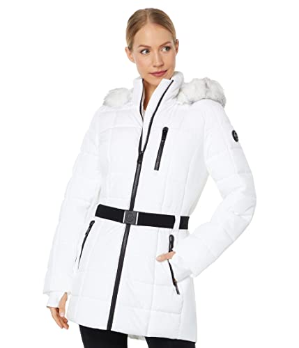 Michael Kors Active Pufferjacke mit Gürtel A421504Q, Weiss/opulenter...