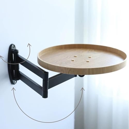 Bureau flottant rétractable gain de place et support mural pliant salon - 6