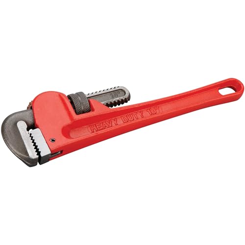 Performance Tool W1133-10B Heavy-Duty Adjustable Straight Pipe Wrench, 10-inch