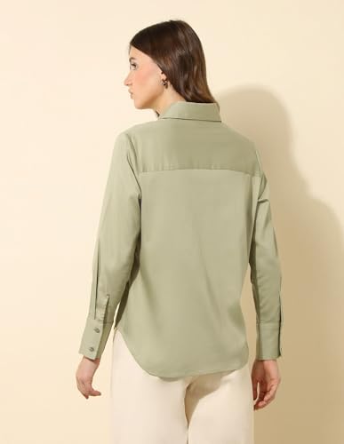 Image of Cotton Sateen Regular fit Shirt