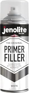 JENOLITE Primer Filler Spray Paint | WHITE | High Fill Multi-Surface Primer Paint | Fills Small Dents & Scratches | Perfect For Car Bodywork, 3D Printer Models & More | 400ml