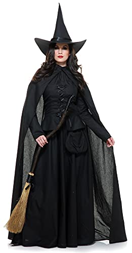 Charades Women's Wicked Witch Costume, Black, Medium