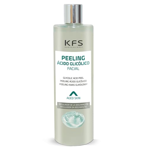 KFS PROFESSIONAL Glykolsäure Peeling – AHA Fruchtsäure-Peeling-Gel für das Gesicht, pH 5, dermatologisch getestet, für porenverfeinerte & ebenmäßigere Haut, gegen Pigmentflecken –skincare 200 ml
