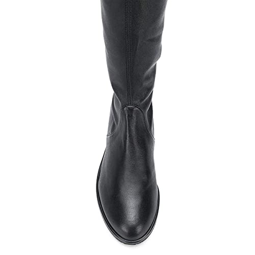 YDN Women Sexy Closed Toe Over The Knee Boots Lace Up Thigh High Low Heel Dress Flat Long Booties Size 4-15 US4