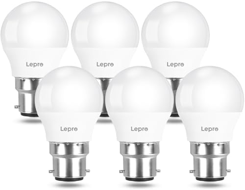 Lepro G45 Bayonet Light Bulb, 4.9W=40W, Warm White 2700K, 470lm, Pack of 6