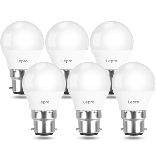 Lepro Bayonet Light Bulbs, 40W Equivalent, Warm White 2700K, 4.9W 470lm B22 LED Bulb, G45 Golf Ball Energy Saving Lightbulbs, 180Â° Wide Beam, Non-dim