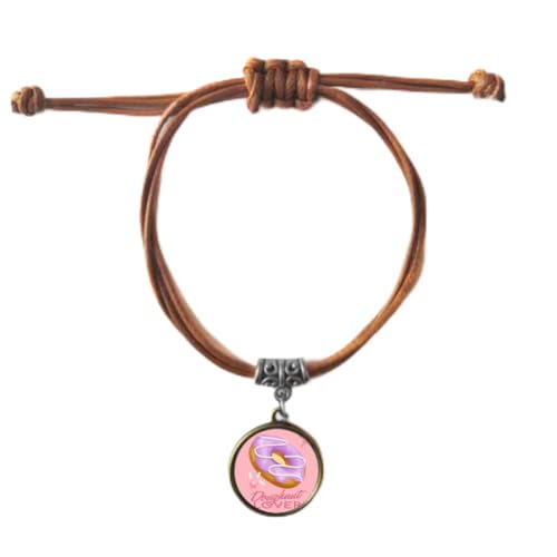 Dessert Bracelet cuir corde double beignet pour vos sorties café