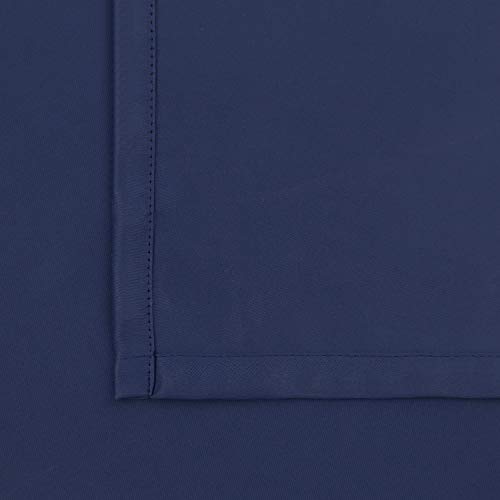 Bgment Rod Pocket And Back Tab Blackout Curtains For Bedroom - Thermal Insulated Room Darkening Curtains For Living Room, 42X63 Inch, 2 Window Curtain Panels, Navy Blue #TOP4