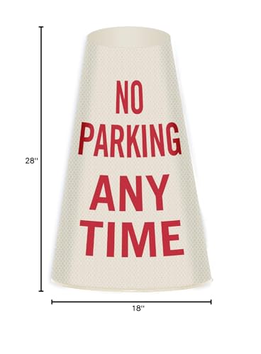 Image of SmartSign inchNo Parking Any Time inch Bright Reflective Cone Message Sleeve, [Cone Not Included]