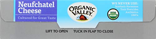 Organic Valley Cheese —Organic Neufchâtel Cheese — Pasture Raised, No Added Hormones ​— 8 Oz #TOP7