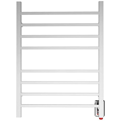 HEATGENE Towel Warmer, Heated Towel Warmer Rack, Wall-Mounted Hardwired/Plug-in Electric Towel Warmers for Bathroom, Hot Towel Rails - Mirror Polish Cover