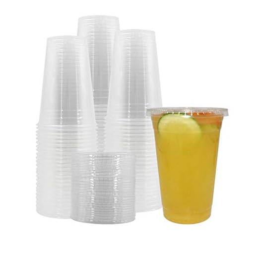 Belinlen 50 juegos de vasos de plástico transparente de 20 onzas con tapas, vasos reutilizables, perfectos para bebidas frías, café helado, té, batidos, etc.