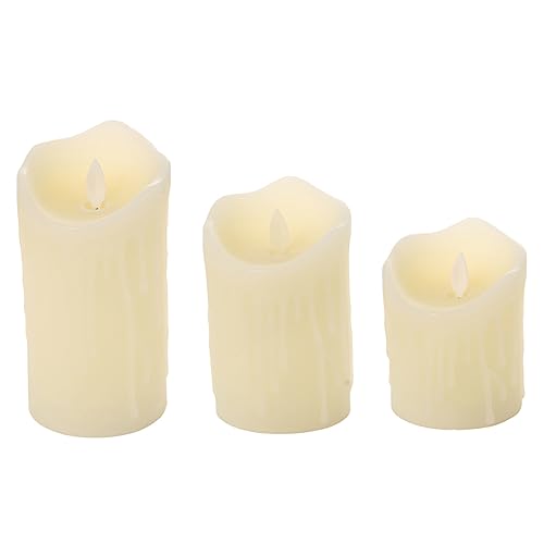 Velas LED de té con pilas pack de 3 luces cálidas para decoración