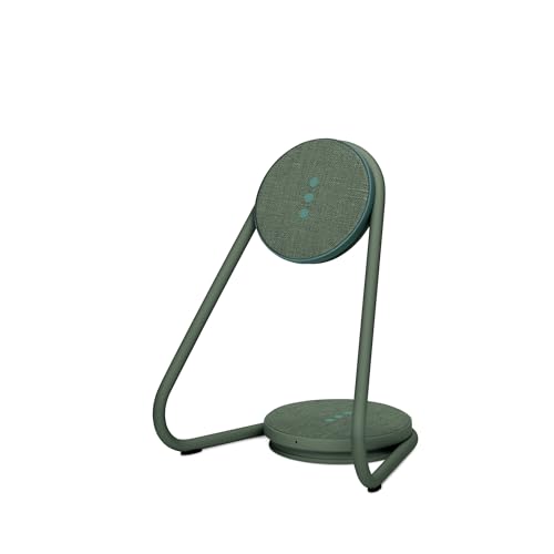 COURANT MAG:2 Wireless Charging Stand - Belgian Linen 2 in 1 Multi-Device Charger - Magnetic Stand for MagSafe iPhones 16 15 14 13 12 with Charging Base for AirPod Cases (Forest)