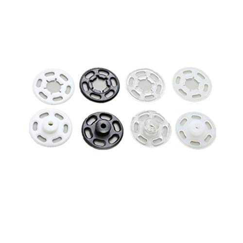 Xinhongo 120 Set Plastic Snap Fasteners Buttons Sewing On Snap Buttons,Invisible Snap Fasteners kit for Sewing Clothing,Shirts, DIY Craft, Baby Bibs,Dog Clothes,4 Colors,120 Set(30 Set/Color),15mm