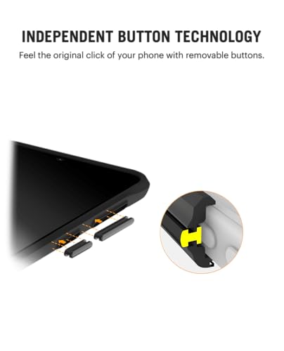 Image of DailyObjects Case for Samsung Galaxy S25 Plus, Drop Protection Polycarbonate Black Hybrid Slim Shockproof Back Cover