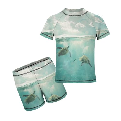 Sea TurtlesChildren's Casual Swimsuit Set - Simple and Versatile10-12Y（150cm）