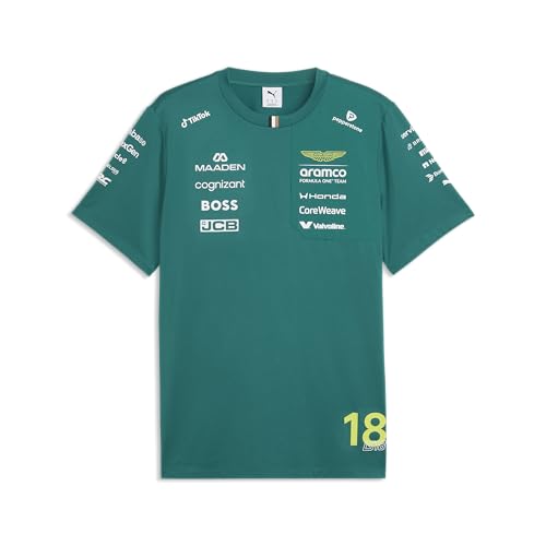 PUMA Aston Martin F1 2026 Camiseta del Equipo Lance Stroll para Hombre – Verde – Talla: XXL