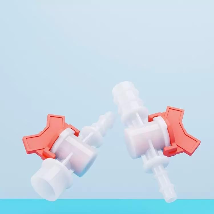 Kolczasty wąż PVC Inline Tap Connector, plastikowy zawór odcinający do nawadniania ogrodu, łodzi i domu, DIY, akcesoria do montażu węża wodnego (10,8 mm - 3/4")